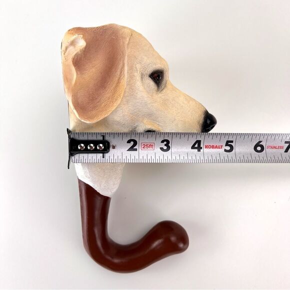 Yellow Lab Wall Hanging Coat Hat Leash Hook Resin Dogs Puppies Labrador - Picture 7 of 9